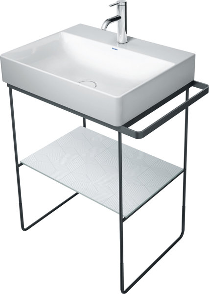 Duravit DuraSquare Glaseinleger 57x38cm, für Metallkonsolen  003101 / 003102, Farbe: Apricot Pearl Hochglanz Lack von Duravit AG