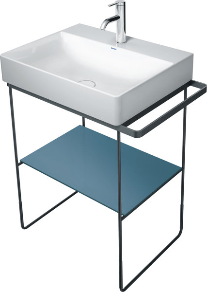 Duravit DuraSquare Glaseinleger 57x38cm, für Metallkonsolen  003101 / 003102, Farbe: Stone Blue Hochglanz Lack von Duravit AG