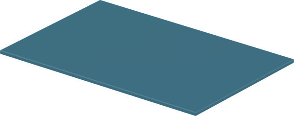 Duravit DuraSquare Glaseinleger 77x38cm, für Metallkonsolen  003111/ 003112, Farbe: Stone Blue Hochglanz Lack von Duravit AG