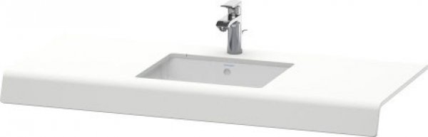 Duravit DuraStyle Konsole 828C, 1300mm mit einem Ausschnitt, Farbe (Front/Korpus): Nussbaum Natur Dekor von Duravit AG