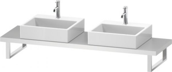 Duravit DuraStyle Konsole für Aufsatzbecken und Einbauwaschtische, Plattenstärke 45mm, Größe 1800x480mm, mit 2 Ausschnitten, Farbe (Front/Korpus): Terra von Duravit AG