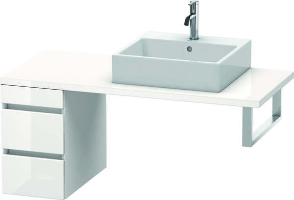 Duravit DuraStyle Unterschrank für Konsole, 2 Schubkästen, 300mm, Farbe (Front/Korpus): Nussbaum Natur Dekor / Weiß Matt Dekor von Duravit AG