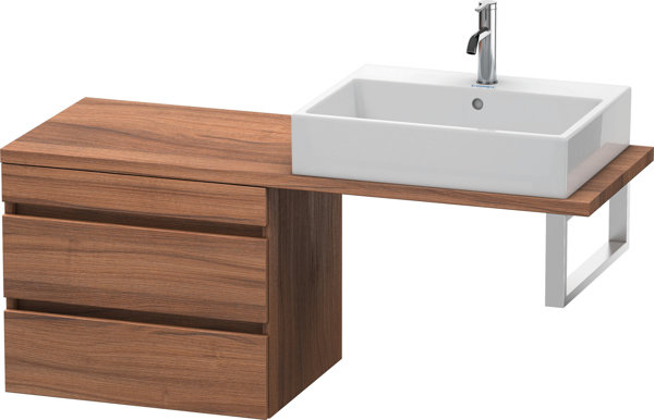 Duravit DuraStyle Unterschrank für Konsole compact, 2 Schubkästen, 600mm, Farbe (Front/Korpus): Nussbaum Natur Dekor von Duravit AG