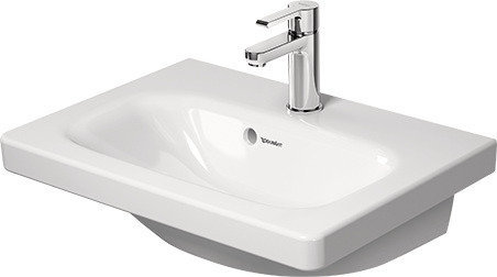 Duravit DuraStyle Waschtisch Compact 55 cm mit Überlauf, mit Hahnlochbank, 1 Hahnloch, Farbe: Weiß von Duravit AG