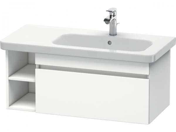 Duravit DuraStyle Waschtischunterschrank wandhängend 6396, 1 Auszug, 930mm, für DuraStyle Becken rechts, Farbe (Front/Korpus): Weiß Matt / Basalt Matt von Duravit AG