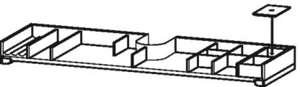 Duravit Einrichtungssystem, passend für Schrankbreite 1338mm, inkl. Siphonausschnitt, Farbe (Front/Korpus): Nussbaum Massiv von Duravit AG