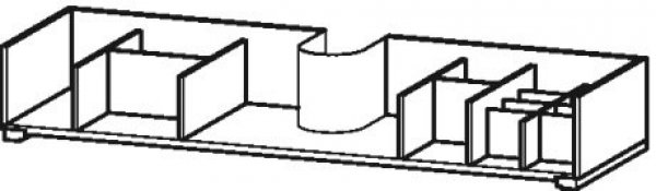 Duravit Einrichtungssystem für Schrankbreiten 1200 mm,  inkl. Siphonausschnitt, Farbe (Front/Korpus): Nussbaum Massiv von Duravit AG