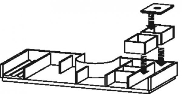 Duravit Einrichtungssystem für Schrankbreiten 866 mm Position rechts, inkl. Siphonausschnitt, Farbe (Front/Korpus): Ahorn massiv von Duravit AG