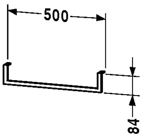 Duravit Fogo Handtuchhalter 9984, 1000mm unter Konsolen von Duravit AG