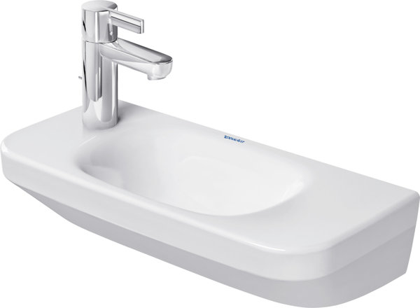 Duravit Handwaschbecken DuraStyle 50cm ohne Überlauf, mit Hahnlochbank, Hahnloch rechts, Farbe: Weiß von Duravit AG