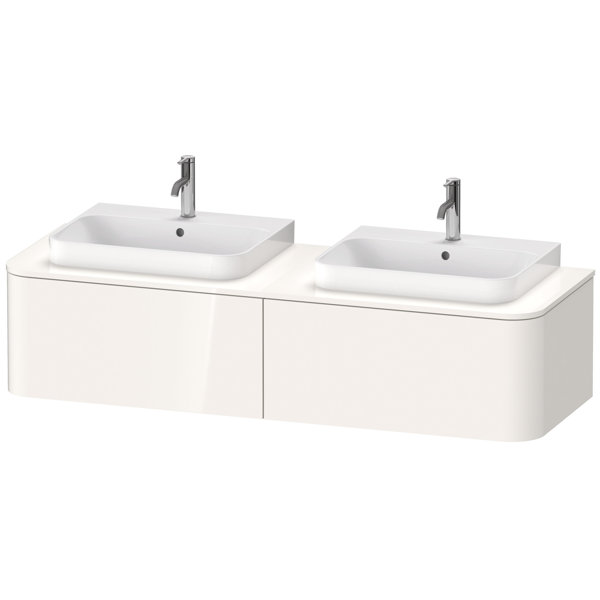 Duravit Happy D.2 Plus Waschtischunterbau für Konsole wandhängend, 1600x550 mm, 2 Auszüge, für 2 Möbelwaschtische, Farbe (Front/Korpus): Lichtblau Seidenmatt Lack - HP4936B9797 von Duravit AG