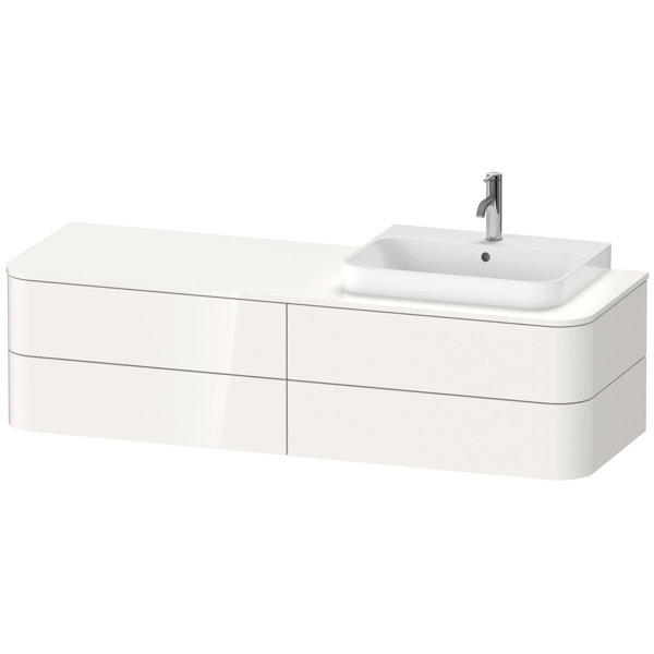 Duravit Happy D.2 Plus Waschtischunterbau für Konsole wandhängend, 1600x550 mm, 4 Schubkästen, für Möbelwaschtisch Position rechts, Farbe (Front/Korpus): Lichtblau Seidenmatt Lack von Duravit AG