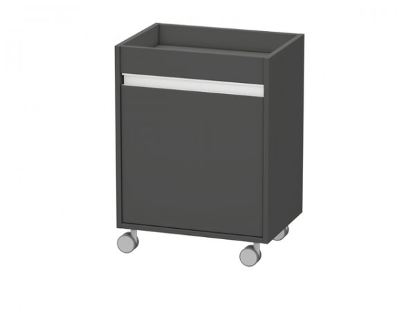 Duravit Ketho Rollcontainer 2530, 1 Holztür, Anschlag links, 500mm, Farbe (Front/Korpus): Graphit Matt Dekor von Duravit AG