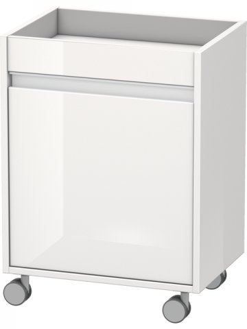 Duravit Ketho Rollcontainer 2530, 1 Holztür, Anschlag rechts, 500mm, Farbe (Front/Korpus): Weiß Hochglanz Dekor von Duravit AG