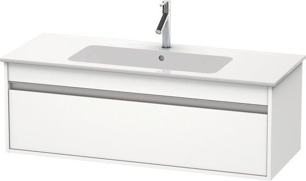 Duravit Ketho Waschtischunterschrank wandhängend 6421, 1 Auszug, 1200mm, für ME by Starck  233612, Farbe (Front/Korpus): Nussbaum Dunkel von Duravit AG