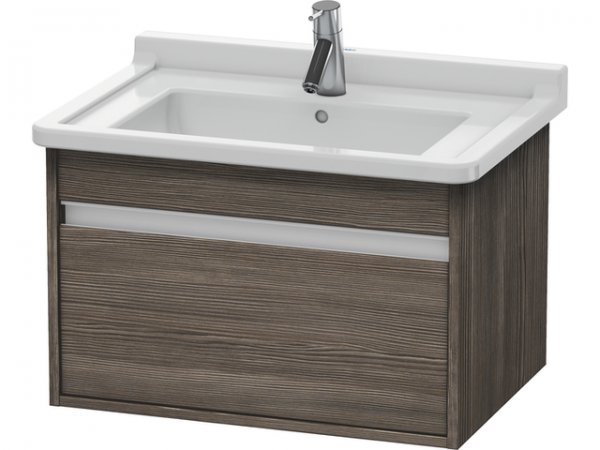 Duravit Ketho Waschtischunterschrank wandhängend 6663, 1 Auszug, 650mm, für Starck 3, Farbe (Front/Korpus): Pine Terra Dekor von Duravit AG