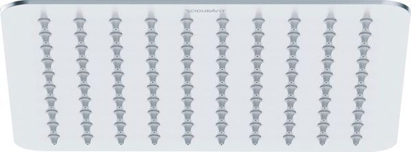 Duravit Kopfbrause 1jet 200, eckig, chrom, UV0660030010, Farbe: Chrom/Weiß von Duravit AG