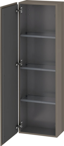 Duravit  L-Cube Halbhochschrank Breite 400mm, Tiefe 243mm, 1 Tür, Anschlag links, Farbe: Flannel Grey Hochglanz Lack von Duravit AG