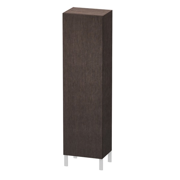 Duravit L-Cube Hochschrank, Breite 500mm,  Tiefe 363mm, 1 Tür, Anschlag rechts, Farbe: Eiche Dunkel gebürstet Echtholzfurnier von Duravit AG