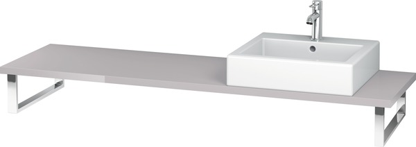 Duravit L-Cube Konsole für Aufsatz- und Einbauwaschtische, Plattenstärke 30mm, Größe 900x480mm, mit 1 Ausschnitt, Farbe (Front/Korpus): Weißer Flieder Hochglanz Lack von Duravit AG