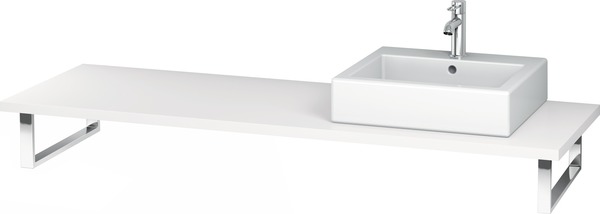 Duravit L-Cube Konsole für Aufsatzbecken und Einbauwaschtische, Plattenstärke 30mm, Größe 1500x550mm, mit 1 Ausschnitt, Farbe (Front/Korpus): Weiß Matt Dekor von Duravit AG