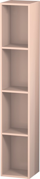 Duravit L-Cube Regalelement, Breite 180mm, Tiefe 180mm, vertikal, 4 Fächer, Farbe: Apricot Pearl Hochglanz Lack von Duravit AG