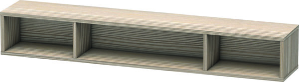 Duravit L-Cube Regalelement, Breite 800mm, Tiefe 140mm, horizontal, 3 Fächer, Farbe: Pine Silver Dekor von Duravit AG