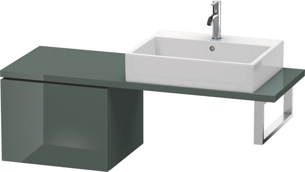 Duravit L-Cube Unterschrank für Konsole, Breite 520mm, Tiefe 477mm, 1 Auszug, Farbe: Dolomiti Grey Hochglanz Lack von Duravit AG