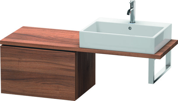 Duravit L-Cube Unterschrank für Konsole, Breite 620mm, Tiefe 477mm, 1 Auszug, Farbe: Nussbaum Natur Dekor von Duravit AG