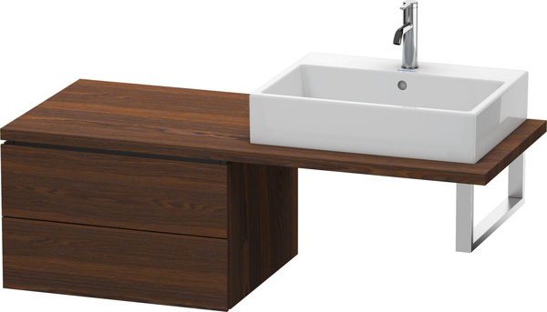 Duravit L-Cube Unterschrank für Konsole, Breite 620mm, Tiefe 547mm, 2 Schubkästen, Farbe: Nussbaum gebürstet Echtholzfurnier von Duravit AG