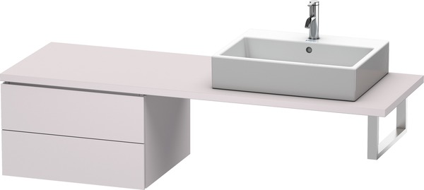 Duravit L-Cube Unterschrank für Konsole, Breite 620mm, Tiefe 547mm, 2 Schubkästen, Farbe: Weißer Flieder Seidenmatt Lack von Duravit AG