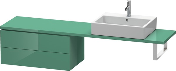 Duravit L-Cube Unterschrank für Konsole, Breite 720mm, Tiefe 477mm, 2 Schubkästen, Farbe: Jade Hochglanz Lack von Duravit AG