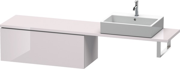 Duravit L-Cube Unterschrank für Konsole, Breite 820mm, Tiefe 477mm, 1 Auszug, Farbe: Weißer Flieder Hochglanz Lack von Duravit AG