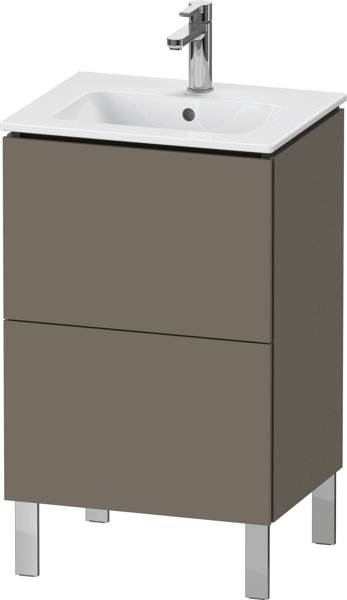 Duravit L-Cube Waschtischunterbau stehend Compact, 2 Auszüge, Breite: 520mm, für Me by Starck 233653, Farbe: Flannel Grey Seidenmatt Lack von Duravit AG