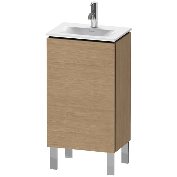 Duravit L-Cube Waschtischunterbau stehend LC6580, 440x311 mm, 1 Tür, Anschlag rechts, für Viu 073345, Farbe: Europäische Eiche Dekor von Duravit AG