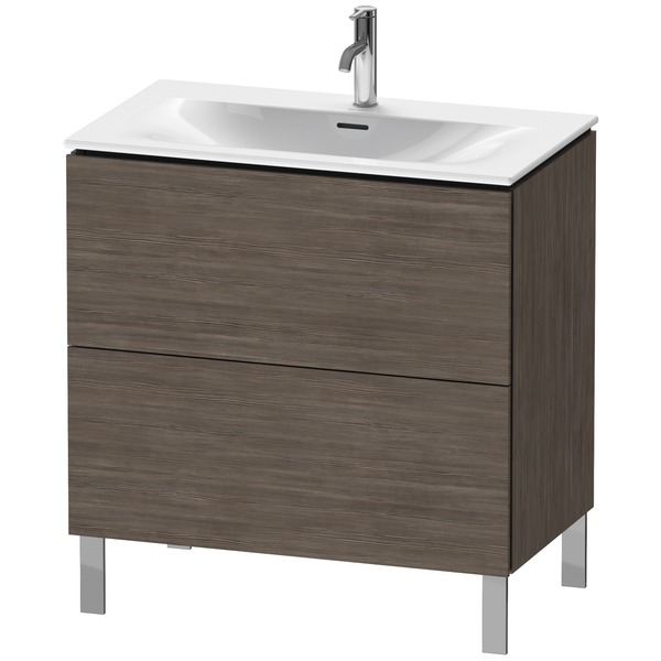 Duravit L-Cube Waschtischunterbau stehend LC6597, 820x481 mm, 2 Auszüge, für Viu 234483, Farbe: Pine Terra Dekor von Duravit AG