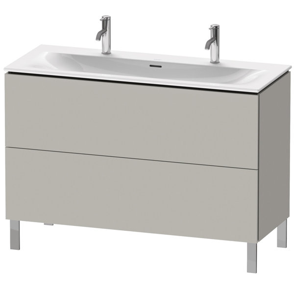 Duravit L-Cube Waschtischunterbau stehend LC6599, 1220x481 mm, 2 Auszüge, für Viu 234412, Farbe: Beton Grau von Duravit AG