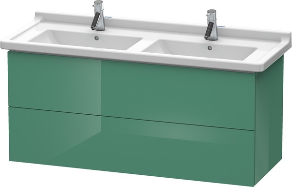 Duravit L-Cube Waschtischunterbau wandhängend, 2 Schubkästen, 1220mm, für Starck 3, Farbe: Jade Hochglanz Lack - LC626700303 von Duravit AG