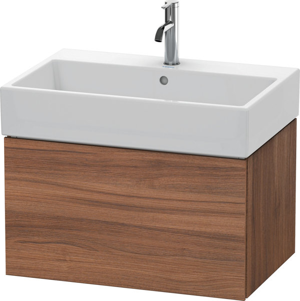 Duravit L-Cube Waschtischunterbau wandhängend,1 Auszug, 68,4 x 45,9 cm, für Vero Air 235070, Farbe: Nussbaum Natur Dekor von Duravit AG