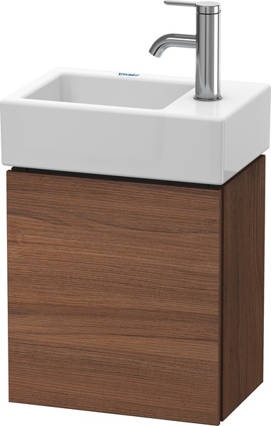 Duravit L-Cube Waschtischunterbau wandhängend 36,4 x 24,1 cm, 1 Tür, für Vero Air 072438 LC6293L, Farbe: Nussbaum Natur Dekor von Duravit AG