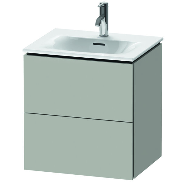 Duravit L-Cube Waschtischunterbau wandhängend LC6304, 520x421 mm, 2 Schubkästen, für Viu 234453, Farbe: Beton Grau von Duravit AG