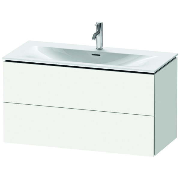 Duravit L-Cube Waschtischunterbau wandhängend LC6308, 1020x481 mm, 2 Schubkästen, für Viu 234410, Farbe: Weißer Flieder Seidenmatt Lack - LC630808787 von Duravit AG