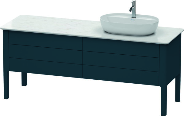 Duravit Luv Waschtischunterbau stehend LU9568R, 1733 x 570 mm, 2 Schubkästen, 2 Auszüge, Farbe: Nachtblau Seidenmatt Lack von Duravit AG