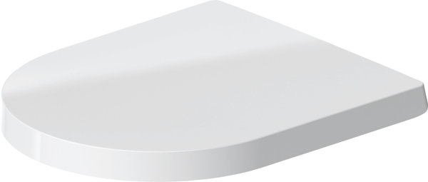 Duravit ME by Starck WC-Sitz Compact, Scharniere Edelstahl, mit Absenkautomatik, Farbe: Innenfarbe Weiß, Außenfarbe Weiß von Duravit AG
