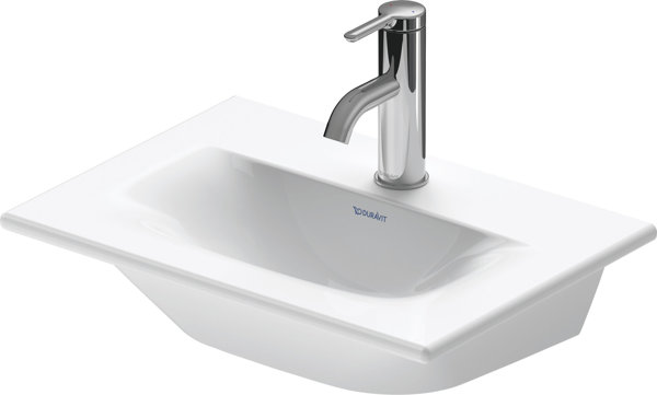 Duravit Möbelhandwaschbecken Viu 073345, 450 mm, ohne Überlauf, mit Hahnlochbank, 1 Hahnloch, Farbe: Weiß von Duravit AG