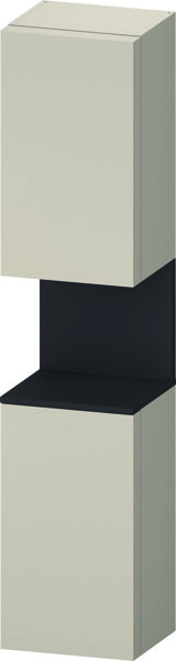 Duravit Qatego Hochschrank, Türanschlag links, 400x360x1760mm, Nische Graphit Supermatt, QA1346L80, Farbe: taupe supermatt von Duravit AG