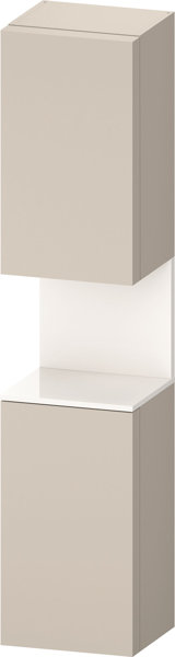 Duravit Qatego Hochschrank, Türanschlag links, 400x360x1760mm, Nische Weiß Hochglanz, QA1346L22, Farbe: Taupe Supermatt/mit Nischenbeleuchtung von Duravit AG