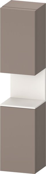 Duravit Qatego Hochschrank, Türanschlag links, 400x360x1760mm, Nische Weiß Supermatt, QA1346L84, Farbe: Basalt Matt von Duravit AG