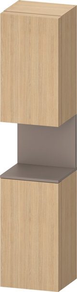 Duravit Qatego Hochschrank, Türanschlag rechts, 400x360x1760mm, Nische Basalt Matt, QA1346R43, Farbe: Eiche Natur von Duravit AG