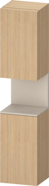 Duravit Qatego Hochschrank, Türanschlag rechts, 400x360x1760mm, Nische Taupe Supermatt, QA1346R83, Farbe: Eiche Natur/mit Nischenbeleuchtung von Duravit AG